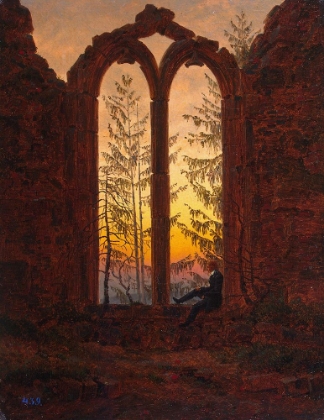 Picture of THE DREAMER AT THE RUINS OF THE OYBIN MONASTRY CA 1840
