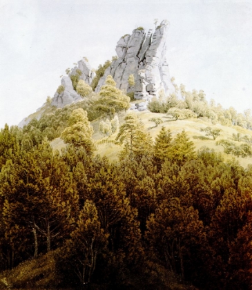 Picture of THE HELDSTEIN NEAR RATHEN ON THE ELBE CA 1828