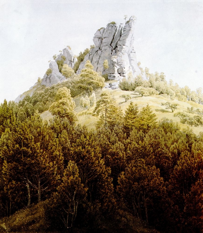 Picture of THE HELDSTEIN NEAR RATHEN ON THE ELBE CA 1828