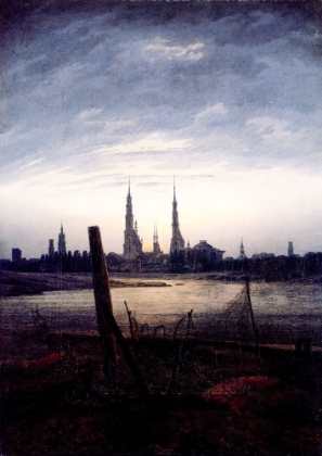 Picture of TOWN AT MOONRISE 1817