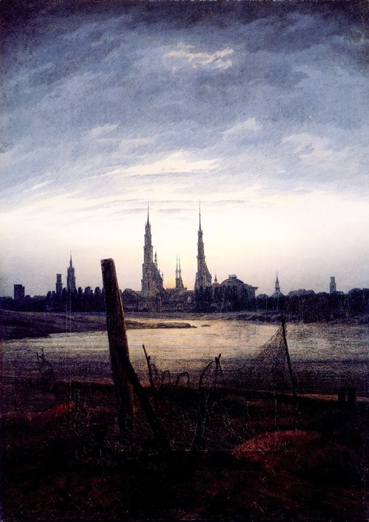 Picture of TOWN AT MOONRISE 1817