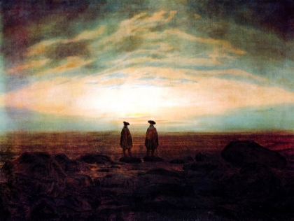 Picture of TWO MEN ON THE BEACH IN MOONLIGHT 1817
