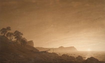 Picture of VIEW OF ARKONA WITH MOON RISING CA 1805