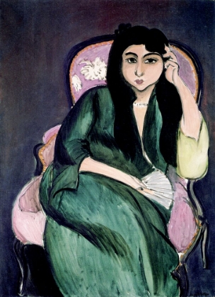 Picture of LAURETTE IN GREEN, IN PINK ARMCHAIR 1917