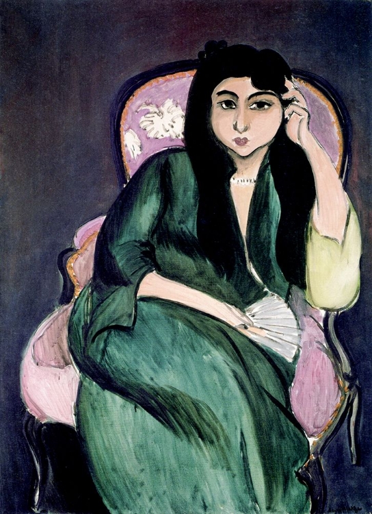 Picture of LAURETTE IN GREEN, IN PINK ARMCHAIR 1917