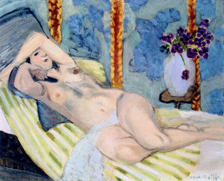 Picture of NUDE WITH BLUE BACKGROUND 1923