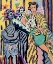 Picture of ODALISQUE WITH YELLOW PERSIAN ROBE AND ANEMONES 1937