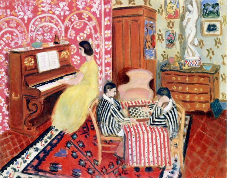 Picture of PIANIST AND CHECKER PLAYERS 1924