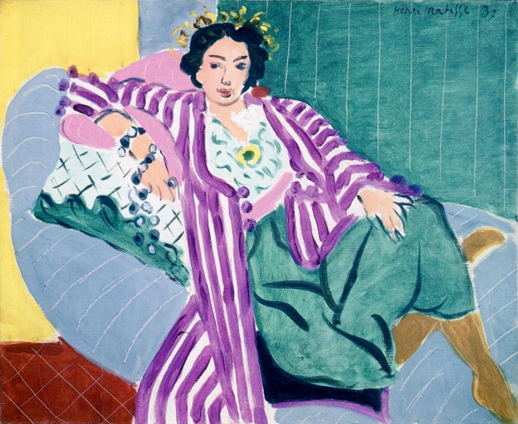 Picture of SMALL ODALISQUE IN A PURPLE ROBE 1937