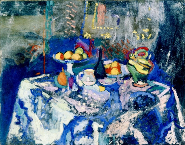 Picture of STILL LIFE WITH BLUE TABLECLOTH 1905