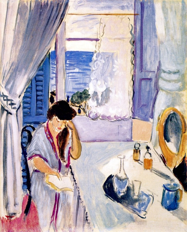 Picture of WOMAN READING AT A DRESSING TABLE 1919