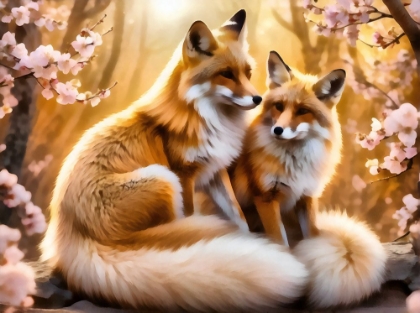 Picture of A COUPLE OF FOXES