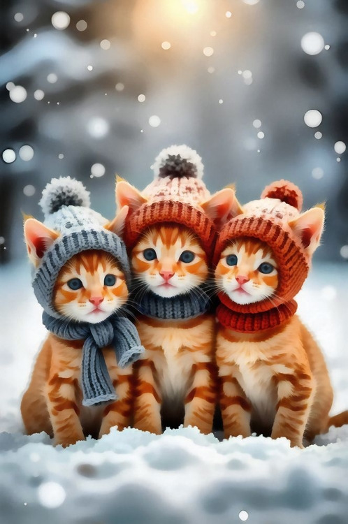 Picture of CUTE KITTY WINTER