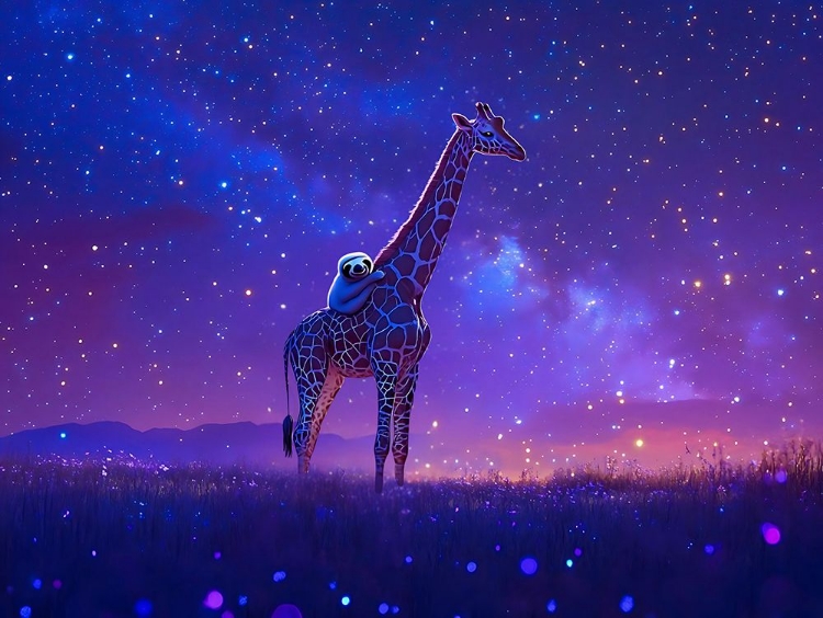 Picture of FANTASY GIRAFFE AND SLOTH