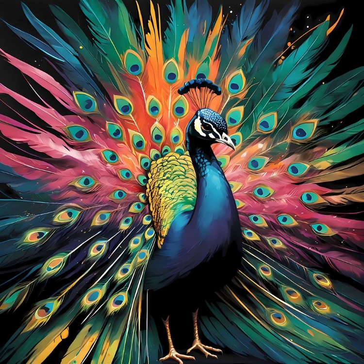 Picture of MODERN PEACOCK I