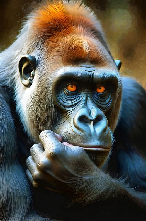Picture of PONDERING GORILLA II