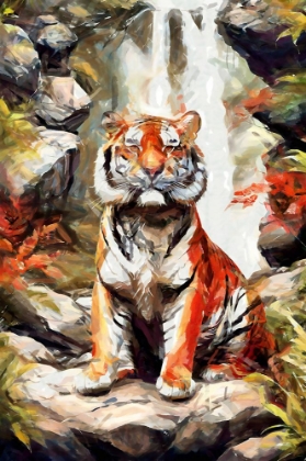 Picture of TIGER AT WATERFALL