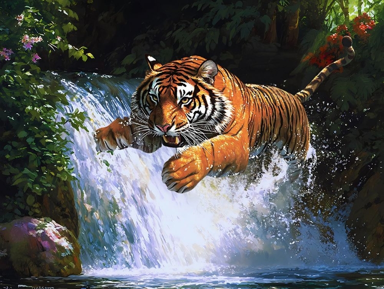 Picture of TIGER POUNCING