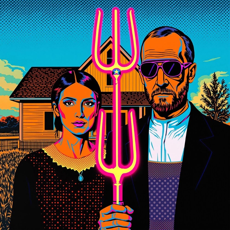 Picture of AMERICAN GOTHIC POP ART IV