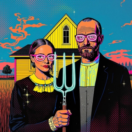 Picture of AMERICAN GOTHIC POP ART X