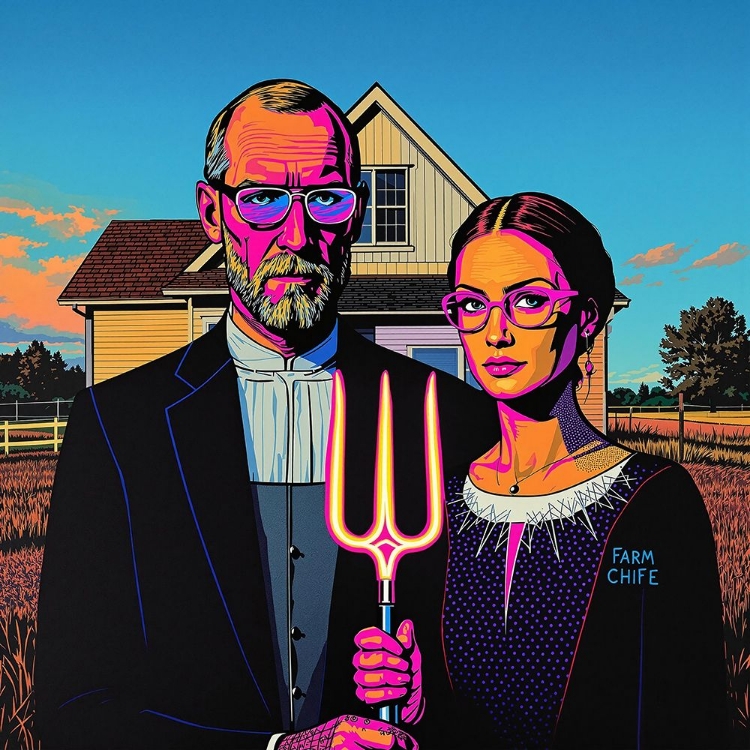 Picture of AMERICAN GOTHIC POP ART XII