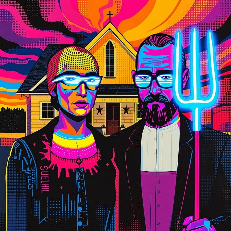Picture of AMERICAN GOTHIC POP ART XIV