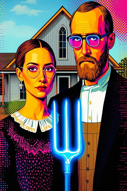 Picture of AMERICAN GOTHIC POP ART XV