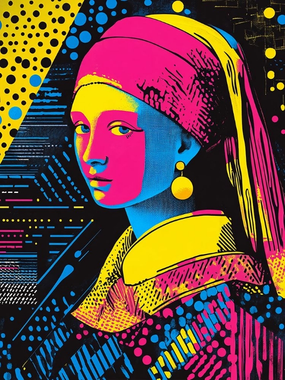 Picture of GIRL WITH A PEARL EARRING POP ART I