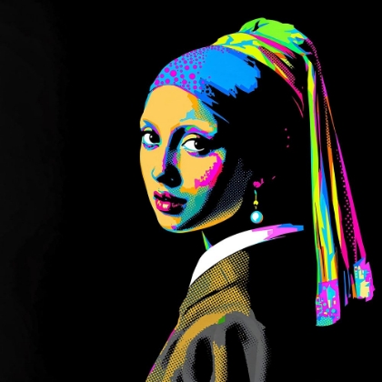 Picture of GIRL WITH A PEARL EARRING POP ART IV