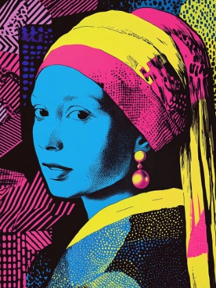 Picture of GIRL WITH A PEARL EARRING POP ART V