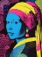 Picture of GIRL WITH A PEARL EARRING POP ART V