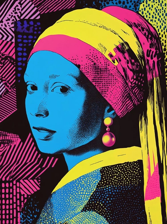 Picture of GIRL WITH A PEARL EARRING POP ART V