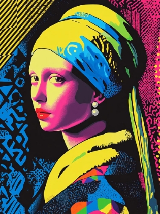Picture of GIRL WITH A PEARL EARRING POP ART VII