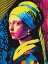 Picture of GIRL WITH A PEARL EARRING POP ART VII