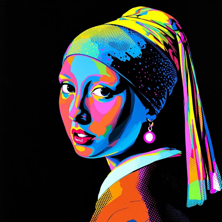 Picture of GIRL WITH A PEARL EARRING POP ART VIII