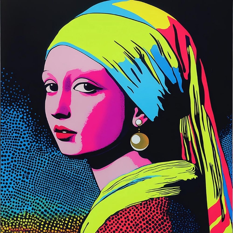 Picture of GIRL WITH A PEARL EARRING POP ART IX