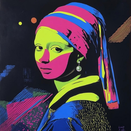 Picture of GIRL WITH A PEARL EARRING POP ART XI