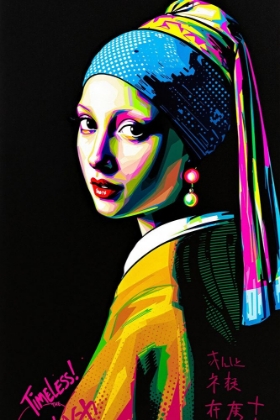 Picture of GIRL WITH A PEARL EARRING POP ART XII