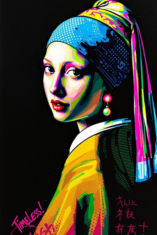 Picture of GIRL WITH A PEARL EARRING POP ART XII
