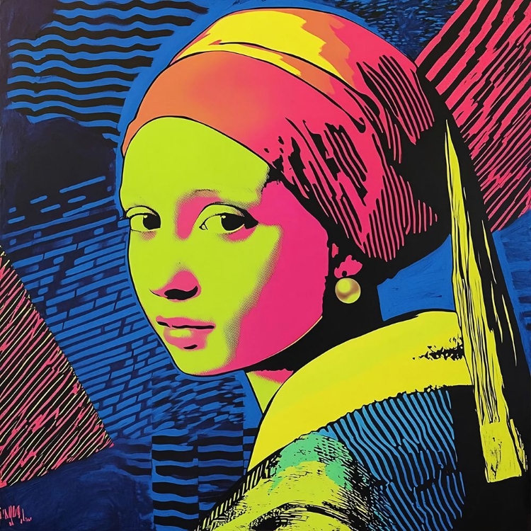 Picture of GIRL WITH A PEARL EARRING POP ART XIII