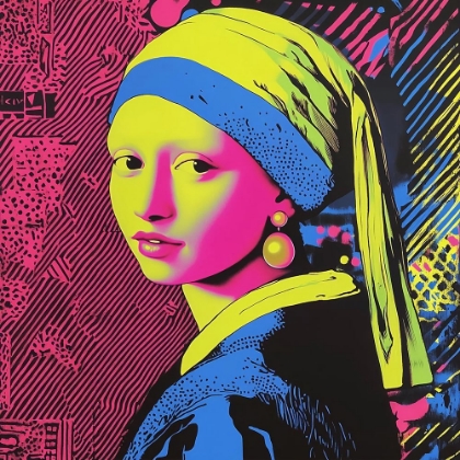 Picture of GIRL WITH A PEARL EARRING POP ART XV
