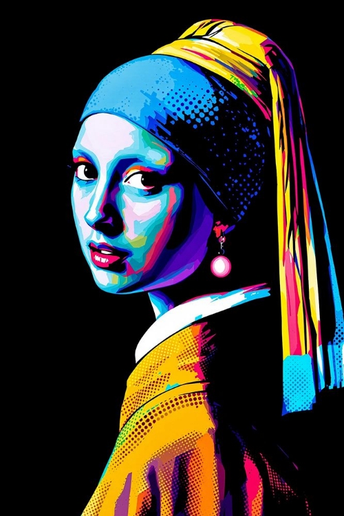 Picture of GIRL WITH A PEARL EARRING POP ART XVI