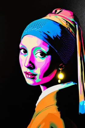 Picture of GIRL WITH A PEARL EARRING POP ART XVIII