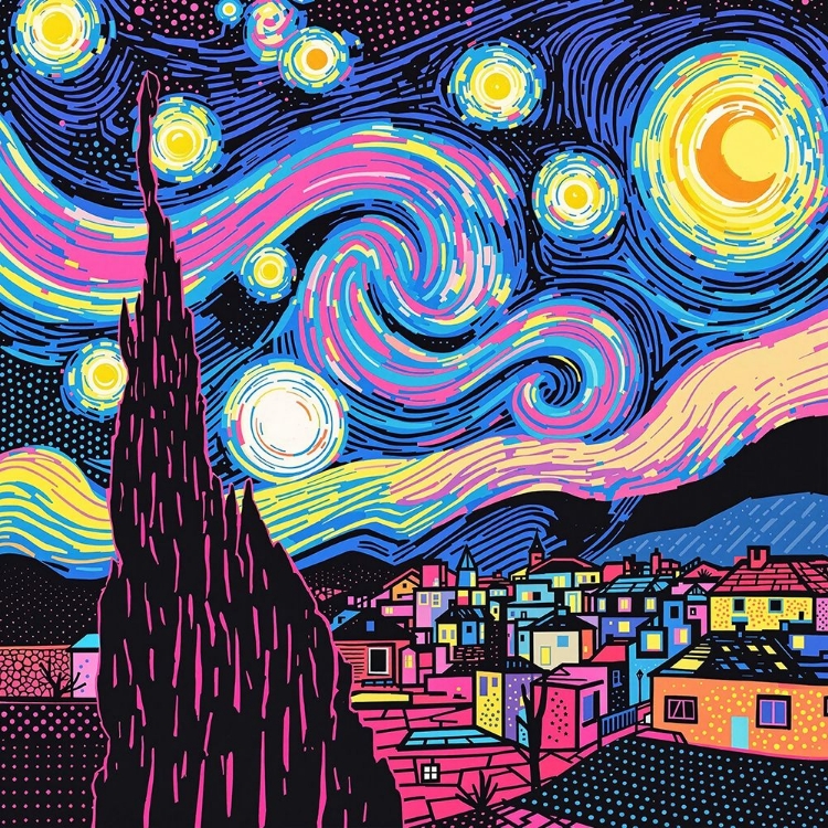 Picture of STARRY NIGHT POP ART III
