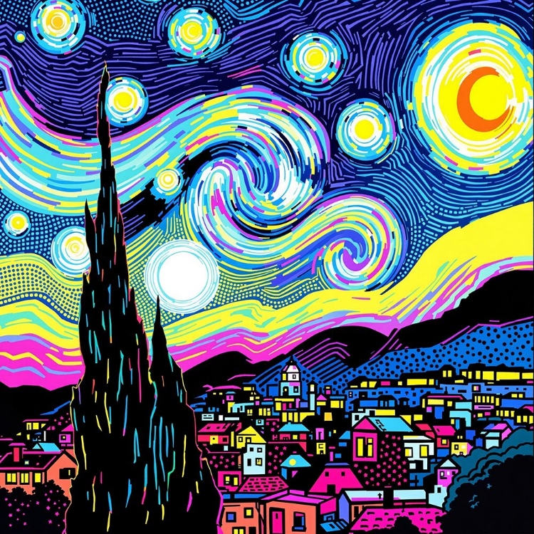 Picture of STARRY NIGHT POP ART IV