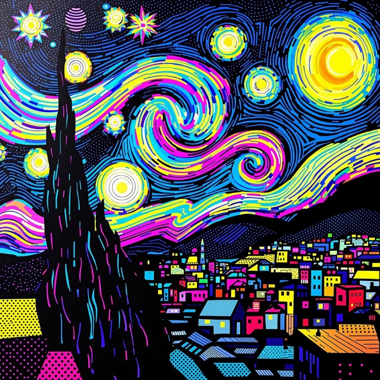 Picture of STARRY NIGHT POP ART V