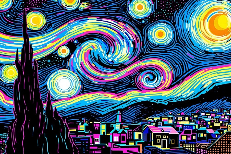 Picture of STARRY NIGHT POP ART VI