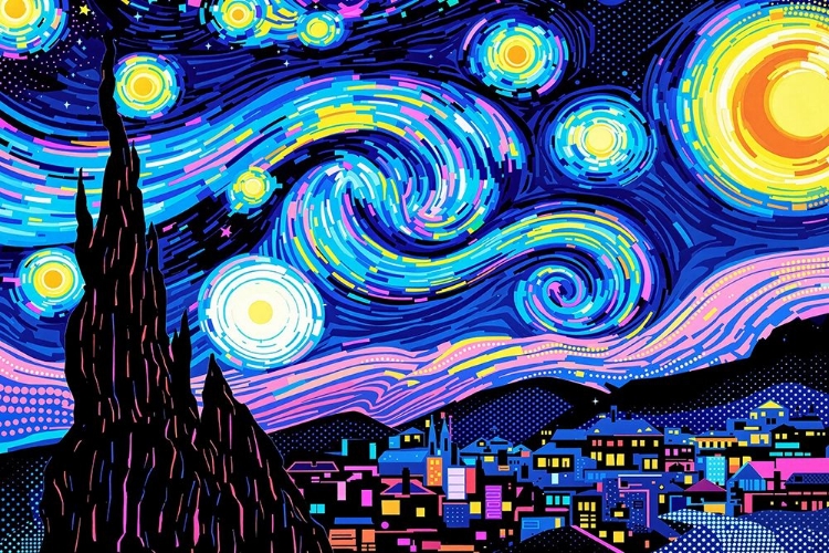 Picture of STARRY NIGHT POP ART VII