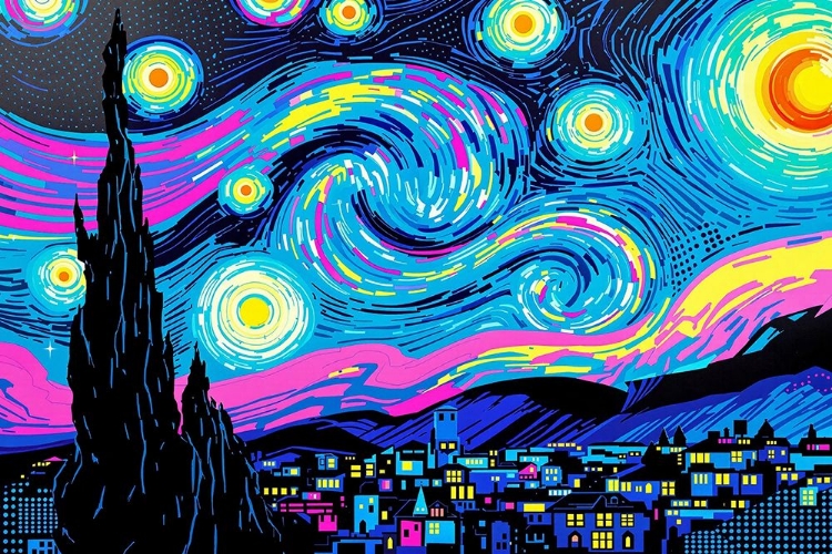 Picture of STARRY NIGHT POP ART IX