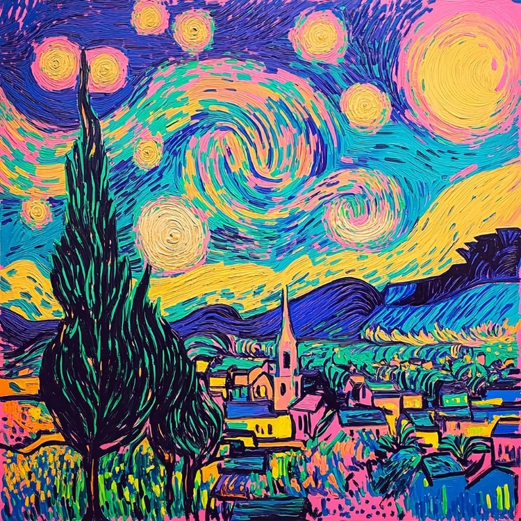 Picture of STARRY NIGHT POP ART XI